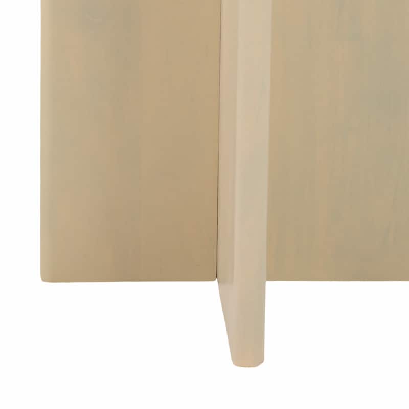 Stone Wood Accent Table Decorative Contemporary Silhouette Style