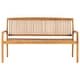 preview thumbnail 7 of 9, vidaXL Stacking Patio Bench with Cushion 62.6" Solid Teak Wood - 62.6" x 22.6" x 35.4"