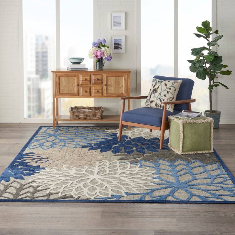 Nourison Aloha Floral Modern Indoor/Outdoor Area Rug