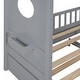 preview thumbnail 32 of 34, Modern Design Full Size House Bed With Wooden Trundle-White