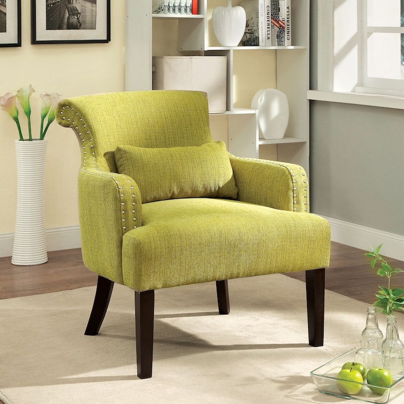 Nyer Contemporary Fabric Upholstered Accent Chair by Furniture of America