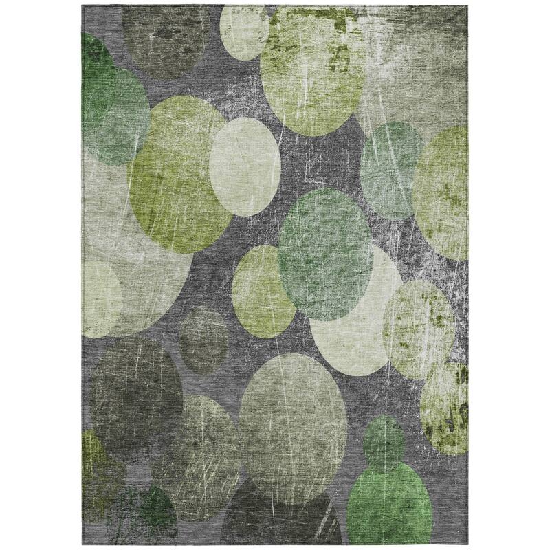 Jami Modern Art-Inspired Weather Resistant Versatile Elegance Runner Outdoor Rug