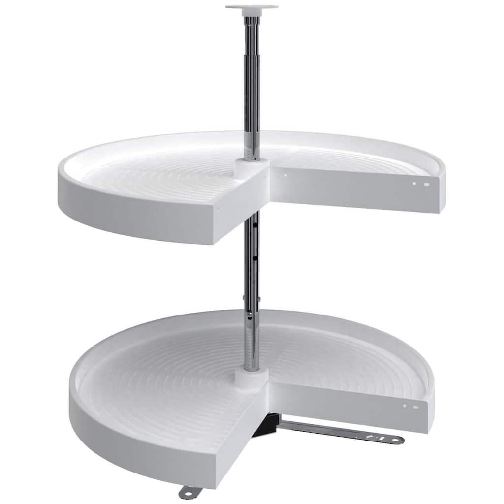 Rev-A-Shelf Lazy Daisy Polymer 24 Inch Pie-Cut Shaped 2 Shelf Lazy