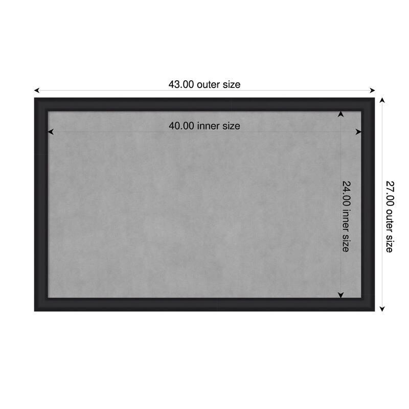 Amanti Art Oliver Black Narrow Framed - 43 x 27 in - Oliver Black Narrow