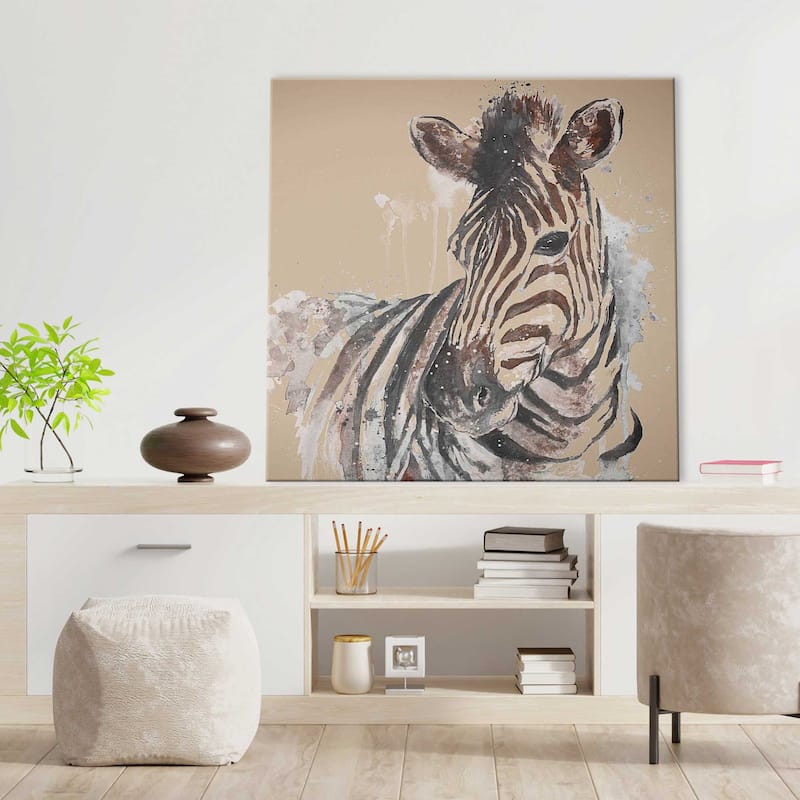 "Sandstone Zebra" Print on Canvas