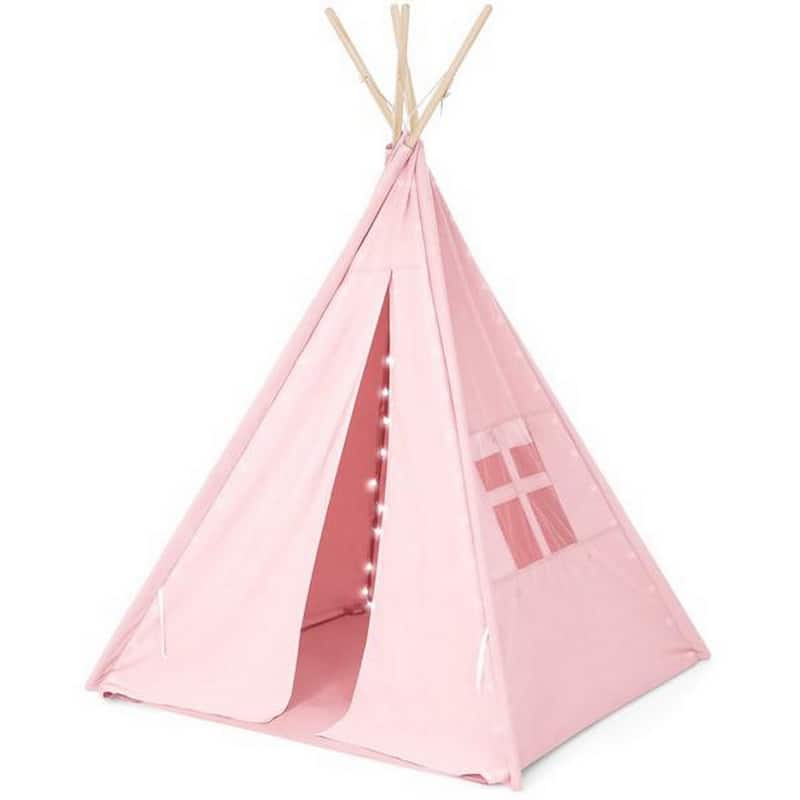Natural Cotton Canvas Teepee Tent for Kids Indoor & Outdoor Use