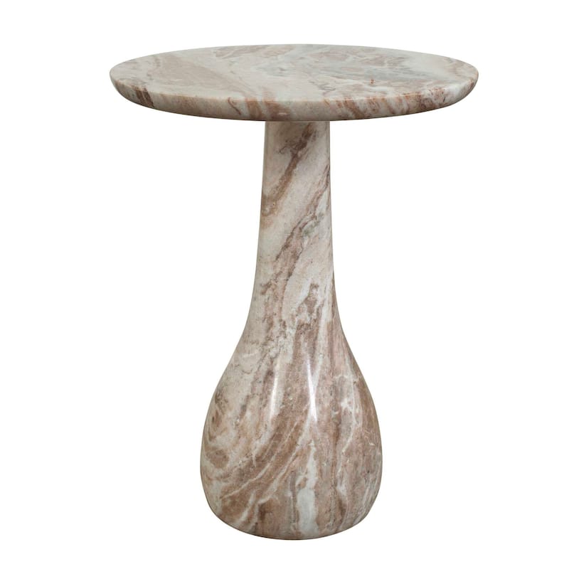 Uttermost Shura Indoor-Outdoor Marble Accent Table - 16.00" W x 20.00" H x 16.00" D