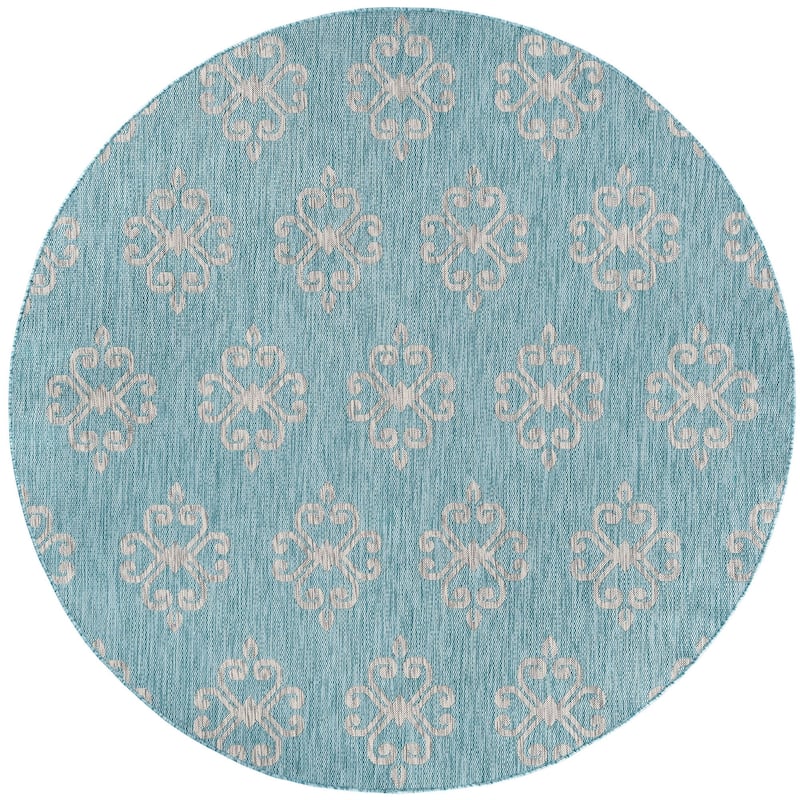 Colonnade Transitional Scroll Indoor/Outdoor Area Rug