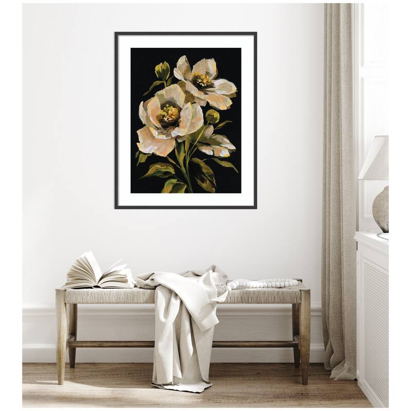 Kate and Laurel Framed Art Moody Floral 8 by Annie Quigley