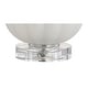 preview thumbnail 7 of 16, Dana 17.5" Glass/Crystal LED Table Lamp, White/Chrome by JONATHAN Y