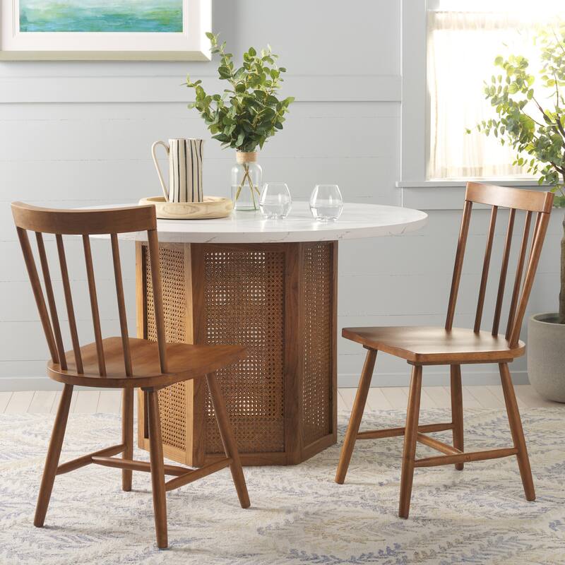 SAFAVIEH HOME Sani 35-inch Spindle Chair (Set of 2) - 17"W x 20"D x 35"H