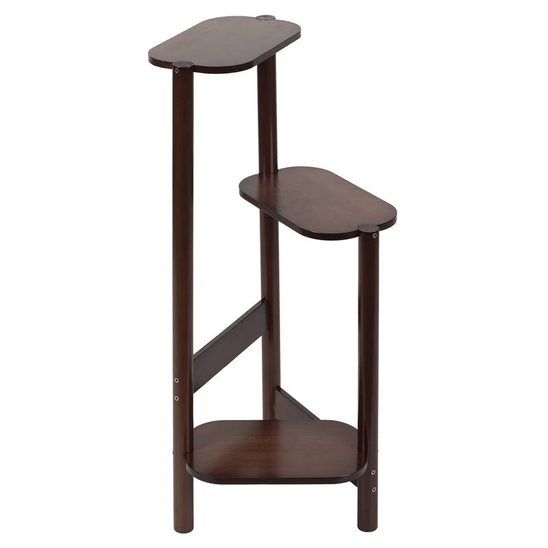 Bamboo Plant Stand 3 Tier Corner Flower Display Rack Holder - Brown