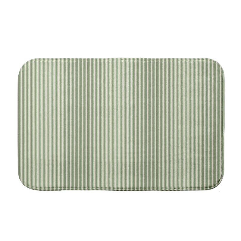 Ticking Stripe Bath Mat - 17 x 24 - Green