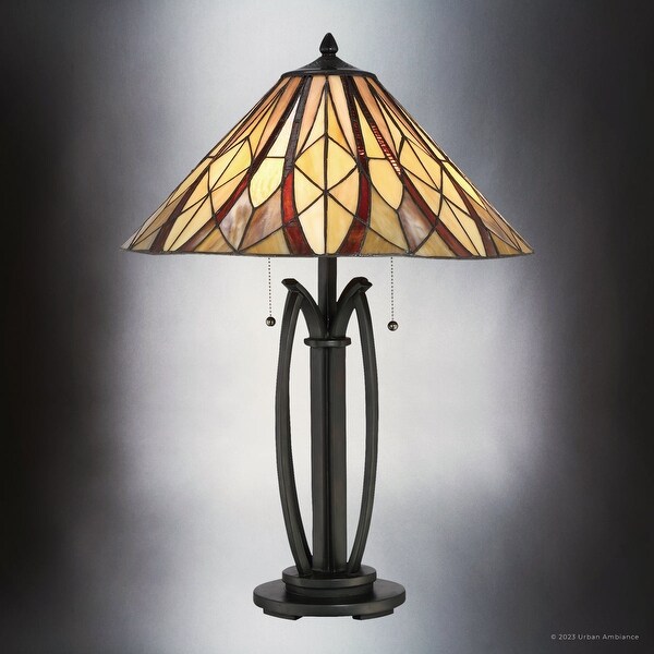 Luxury Old World Tiffany Table Lamp, 25.5