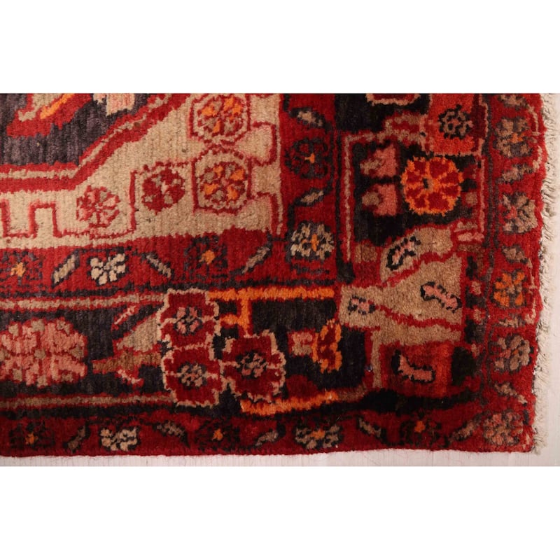 ECARPETGALLERY Hand-knotted Anadol Vintage Navy, Red Wool Rug - 4'5 x 6'11