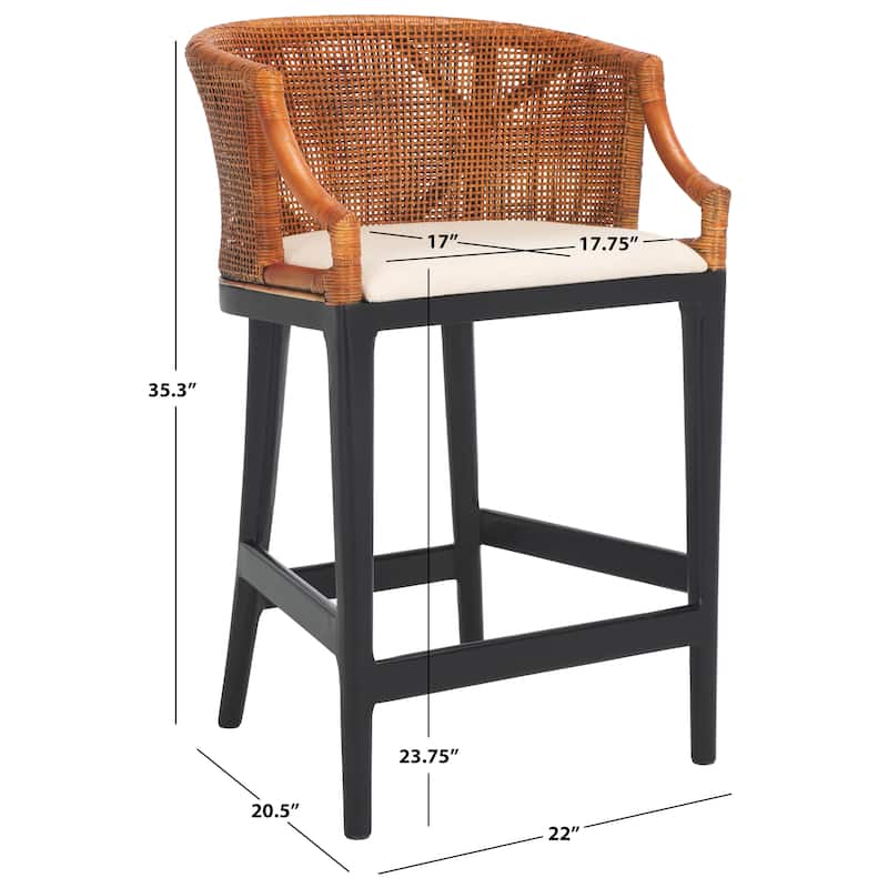 SAFAVIEH Home Brando Counter Stool - 22"W x 21"D x 35"H
