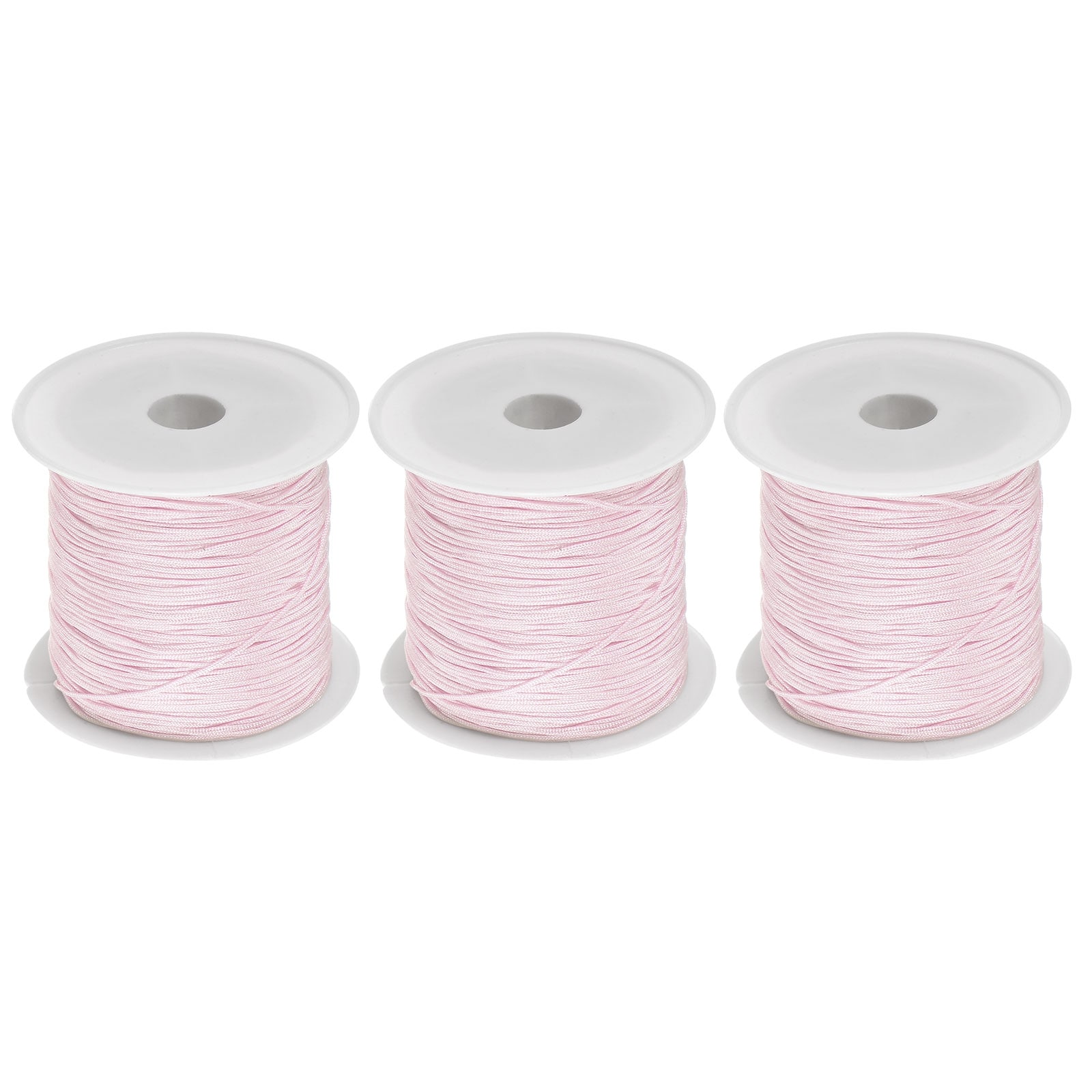 3 Rolls Nylon Beading Thread Knotting Cord 0.6mm 50 Yard Satin