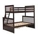 preview thumbnail 6 of 16, Modern & Simple Style Twin over Full Stairway Bunk Bed, Save Space or Split Into 2 Beds, Comfort to Any Bedroom, Expresso
