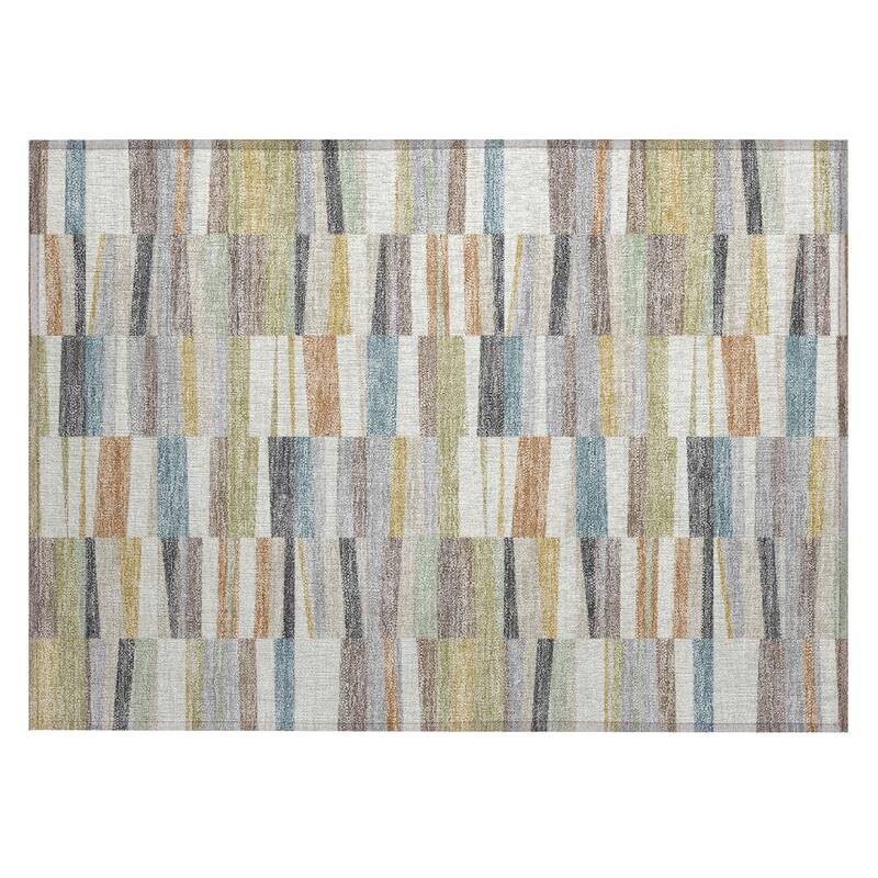 Machine Washable Indoor/ Outdoor Modern Antonito Chantille Rug