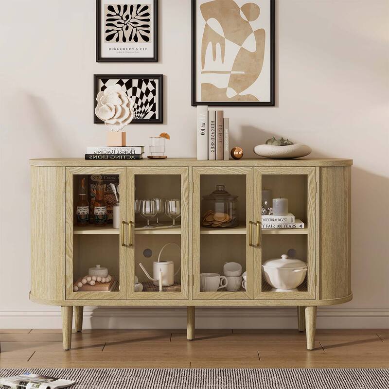 Sideboard Cabinet for Kitchen, Dining Room,Living Room and Entrywa - Natural