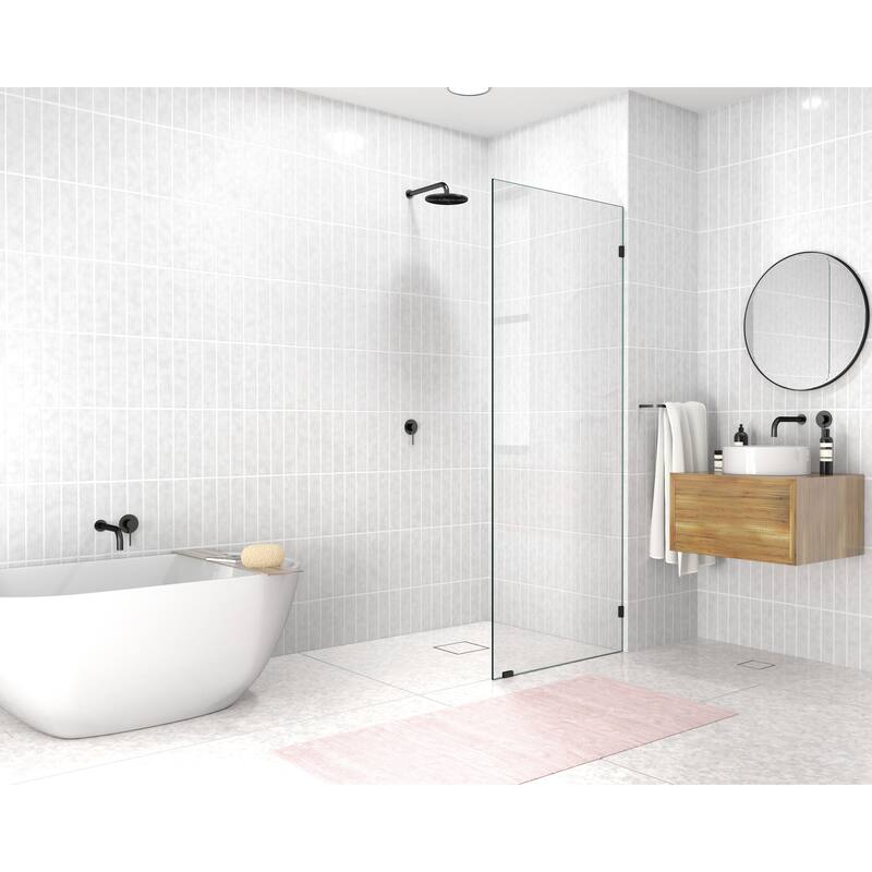 Glass Warehouse 78" x 30" Frameless Shower Door - Single Fixed Panel