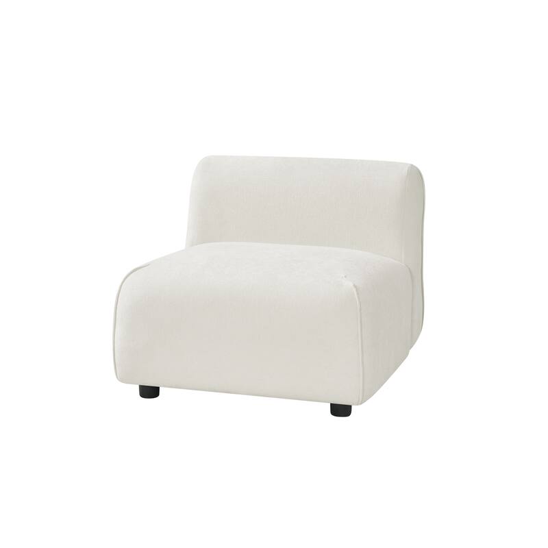 Christopher Knight Home - Marcella Modern Plush Upholstered Accent Chair with Curved Padded Back and Non-slip Feet