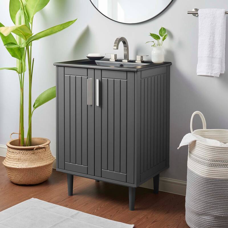 Augusta 24" Bathroom Vanity - Gray Black