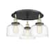 Option Black Antique Brass / Clear Deco Swirl