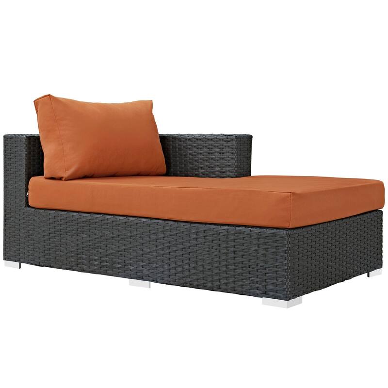 Sojourn Outdoor Patio Fabric Sunbrella® Right Arm Chaise - Canvas Tuscan