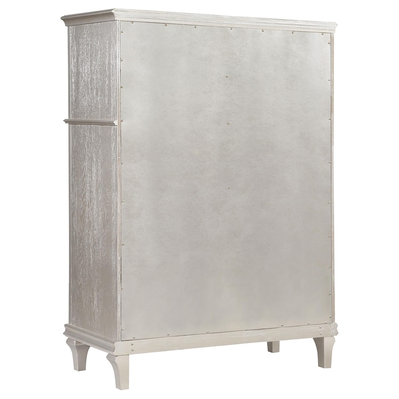 Evangeline 6-drawer Bedroom Chest Silver Oak