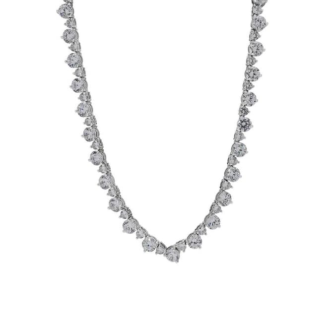 Victoria Townsend .925 Sterling Silver AAA Cubic Zirconia Graduated Tennis Necklace