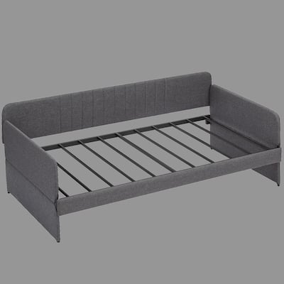 Twin Size Daybed with Trundle, Metal Frame Sofa Bed, Comfortable & Space-Saving