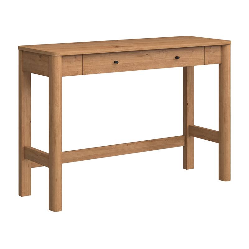 Walker Edison Modern Writing Desk with Drawer Storage - English Oak