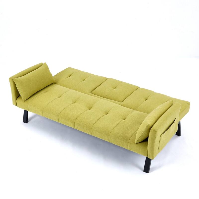 70" Cotton And Linen Cushion Sofa