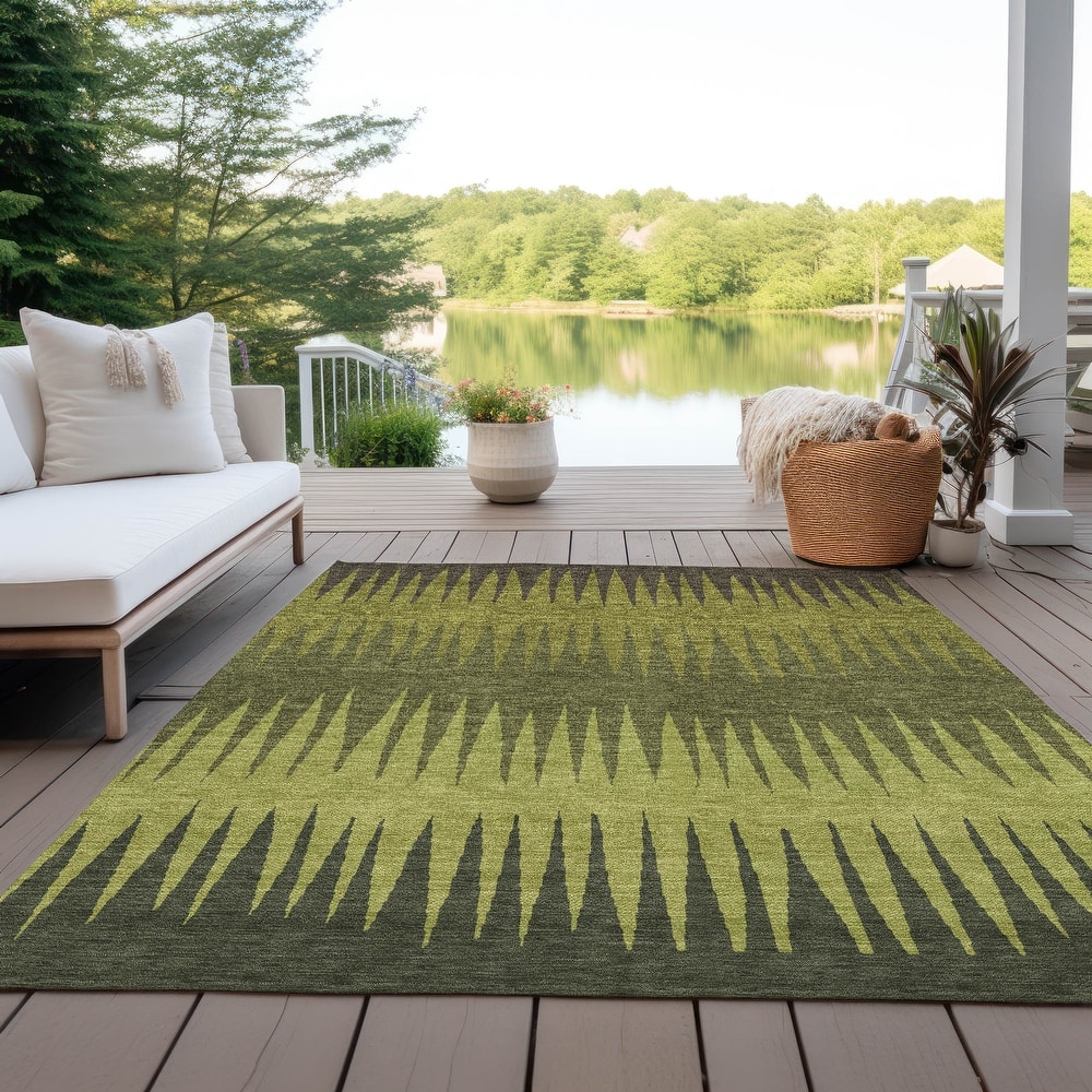 Machine Washable Indoor/ Outdoor Chantille Ombre Contemporary Rug