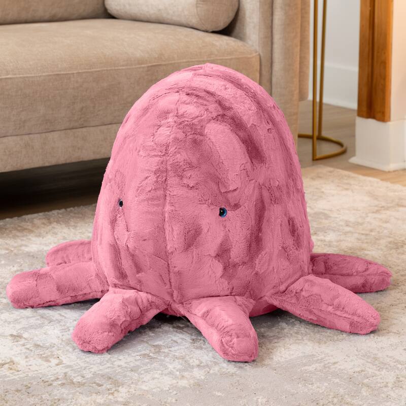Raven-Symone Huggy the Octopus Sea Buddy Large Kids Stuffed Animal Bean Bag and Pouf