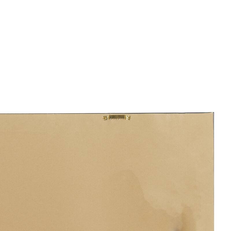 Brown Canvas Elephant Living Room Framed Wall Art with Gold Frame