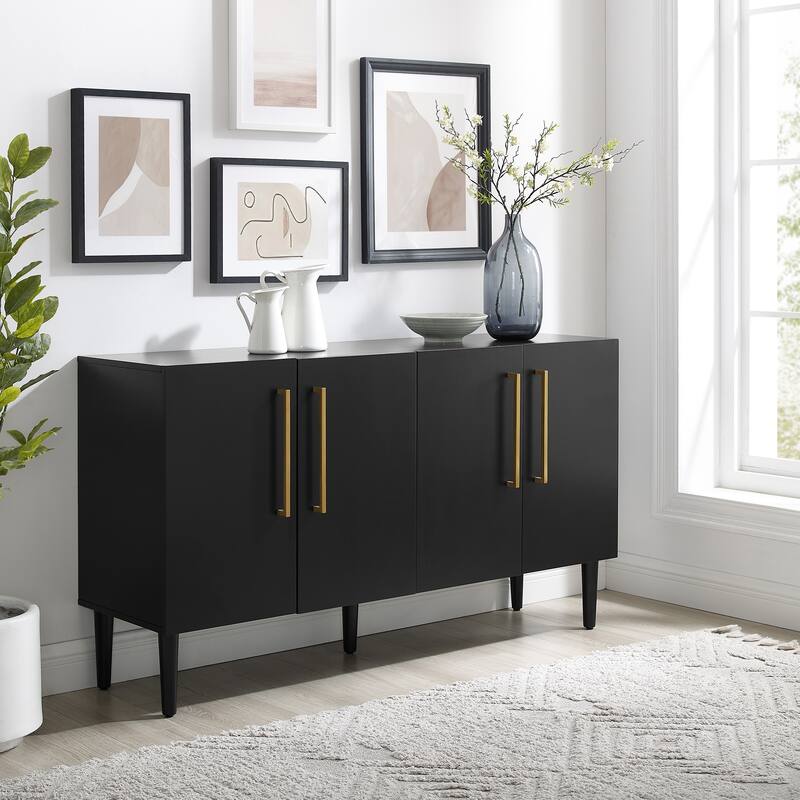 Crosley Everett Sideboard - 62"x19"x8" - Matte Black