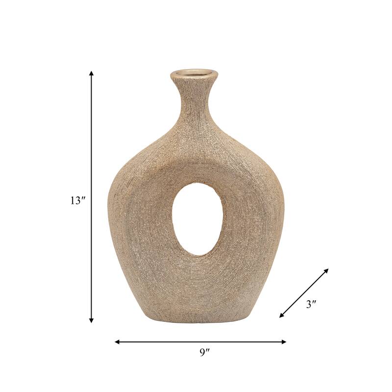 Sagebrook Home Abstract Unique Cut Out Sculptural Vase