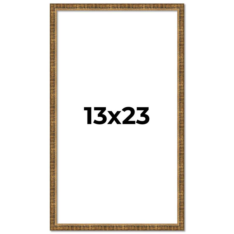 13x23 Frame Gold Solid Wood Picture Frame - Complete Modern Photo