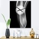 preview thumbnail 13 of 13, Designart 'Glittering Silver Pattern' Oversized Modern Wall CLock 18 in. wide x 23 in. high