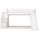 preview thumbnail 18 of 24, Artsy Twin over Twin Bunk Bed with Convertible Slide and Stairway, Space-saving Low Bunk Design, Sturdy and Long-lasting, Gray