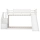 preview thumbnail 5 of 11, Twin over Twin Bunk Bed with Slide, Stairway, and Storage Shelves, White