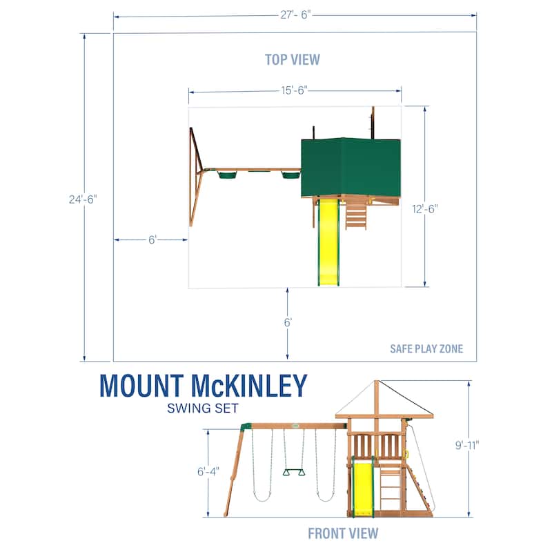 Backyard Discovery Mount McKinley All Cedar Wood Swing Set