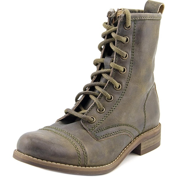 Steve Madden Charrie Cap Toe Leather Combat Boot