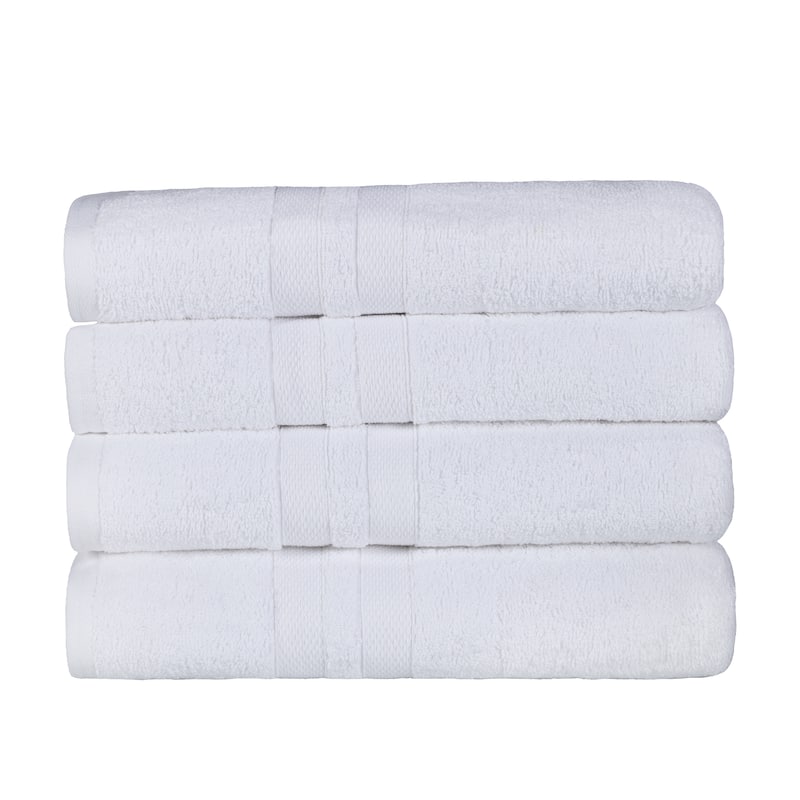 Superior 100% Ultra Soft Cotton Highly Absorbent Medium Weight Solid Bath Towel – Set of 4