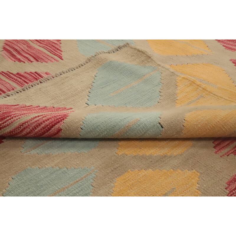 Hand Woven Oriental 100% Wool Carpet Southwestern Tribal Multi-Colored Kilim Area Rug - 12' 8'' X 10' 3''