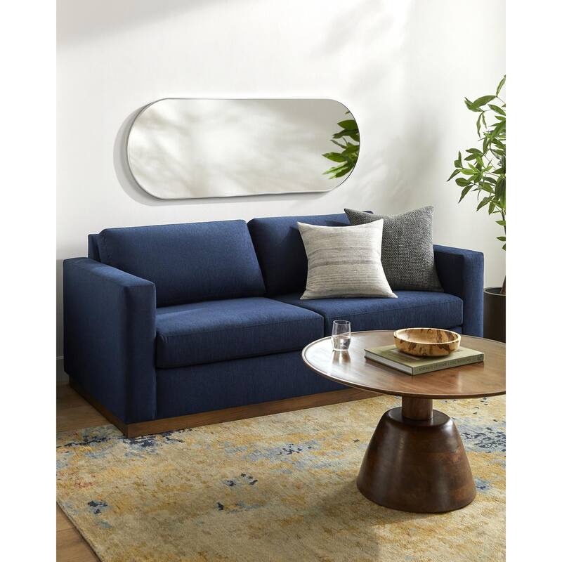 Livabliss Aranya Modern Aluminum Oval Pill-Shaped Accent Mirror