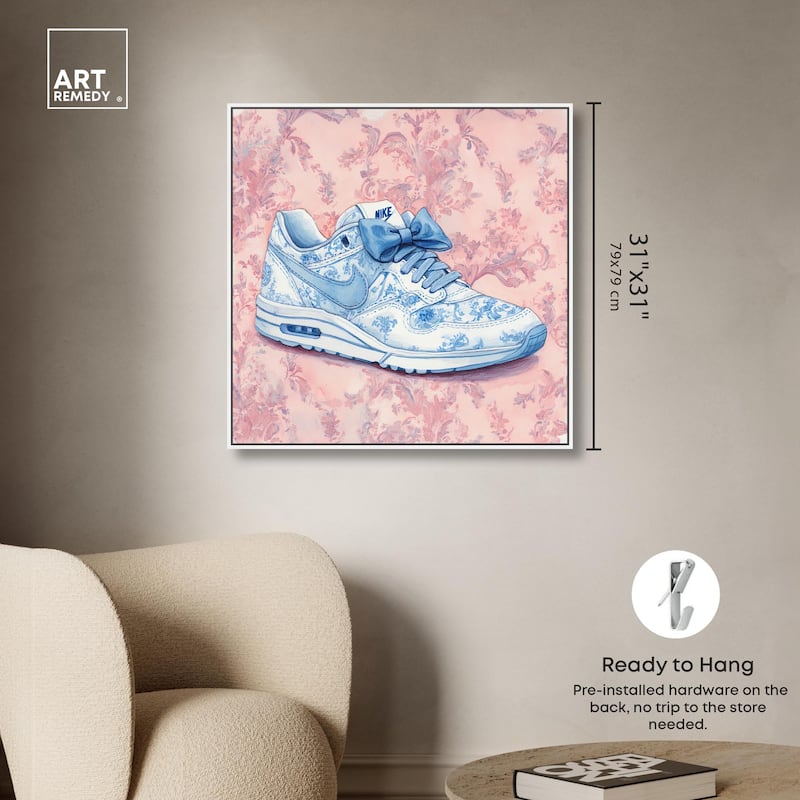 Blue Bow Sneaker II Canvas by Art Remedy