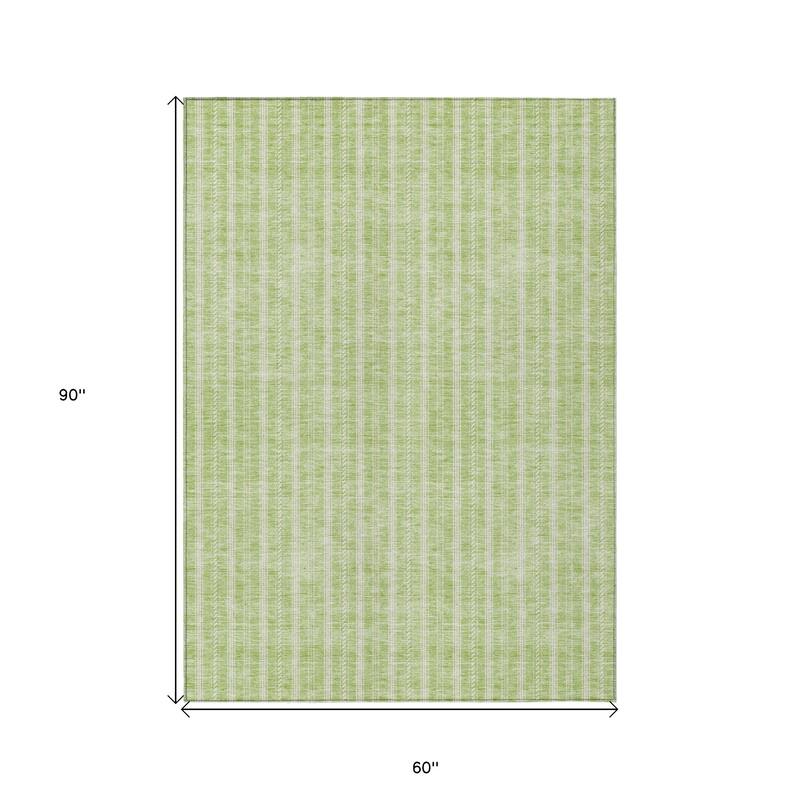 HomeRoots Striped Transitional Rectangle Outdoor Rug